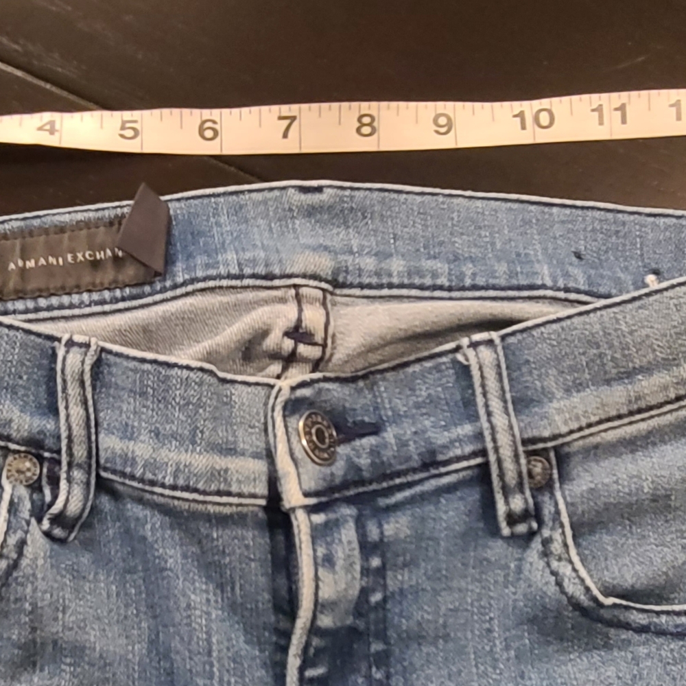 #100 - Armani Echange Blue Denim Skinny Jeans, 27 - Picture 4 of 8